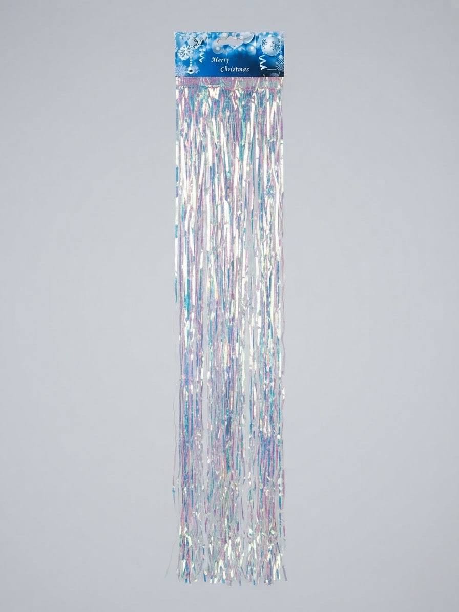 Дождик новогодний серебристо-радужный, 25 × 50 см, X-NYR8