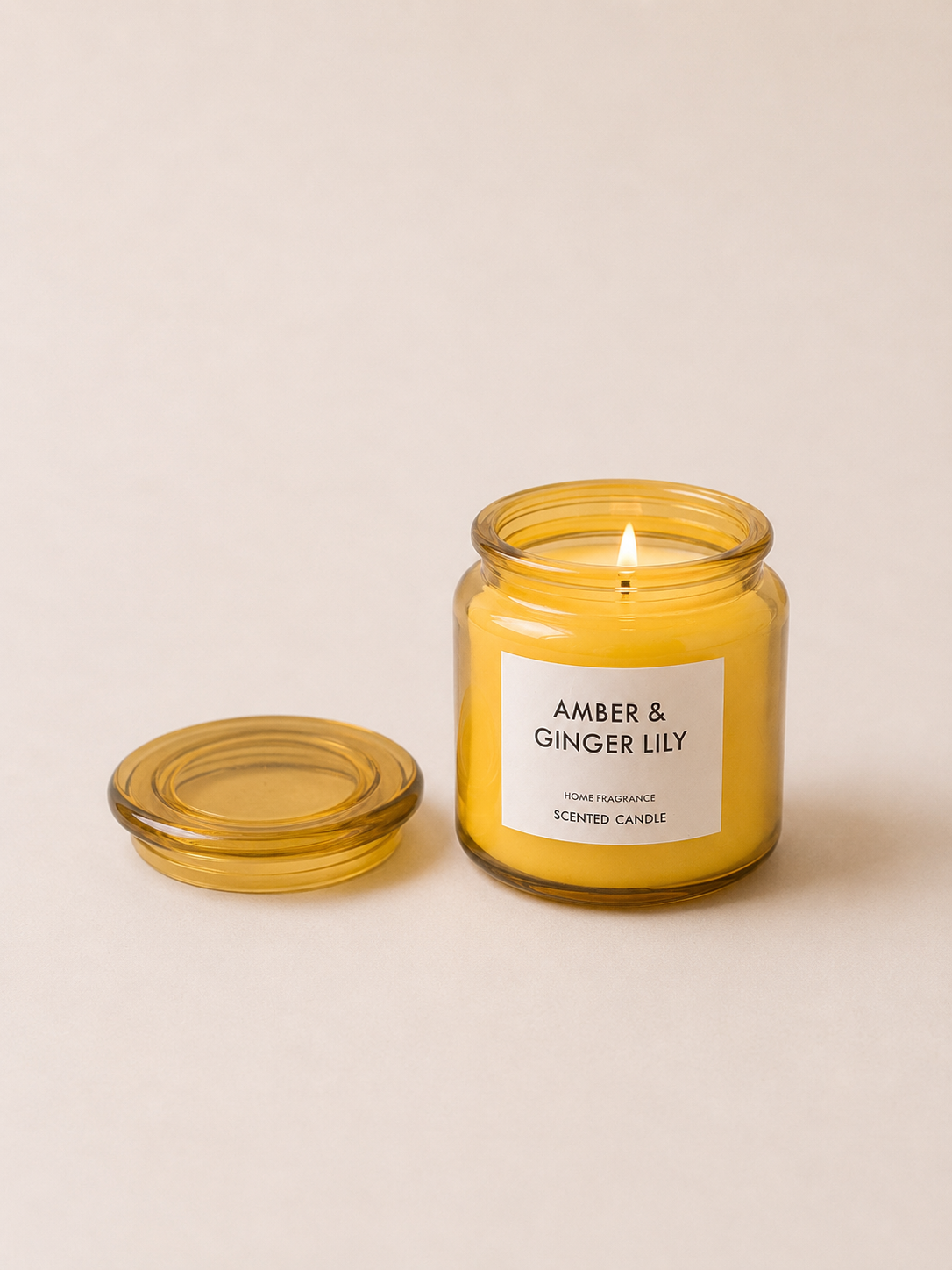 Ароматическая свеча Amber & Ginger Lily, янтарная, модель X-CND8-A