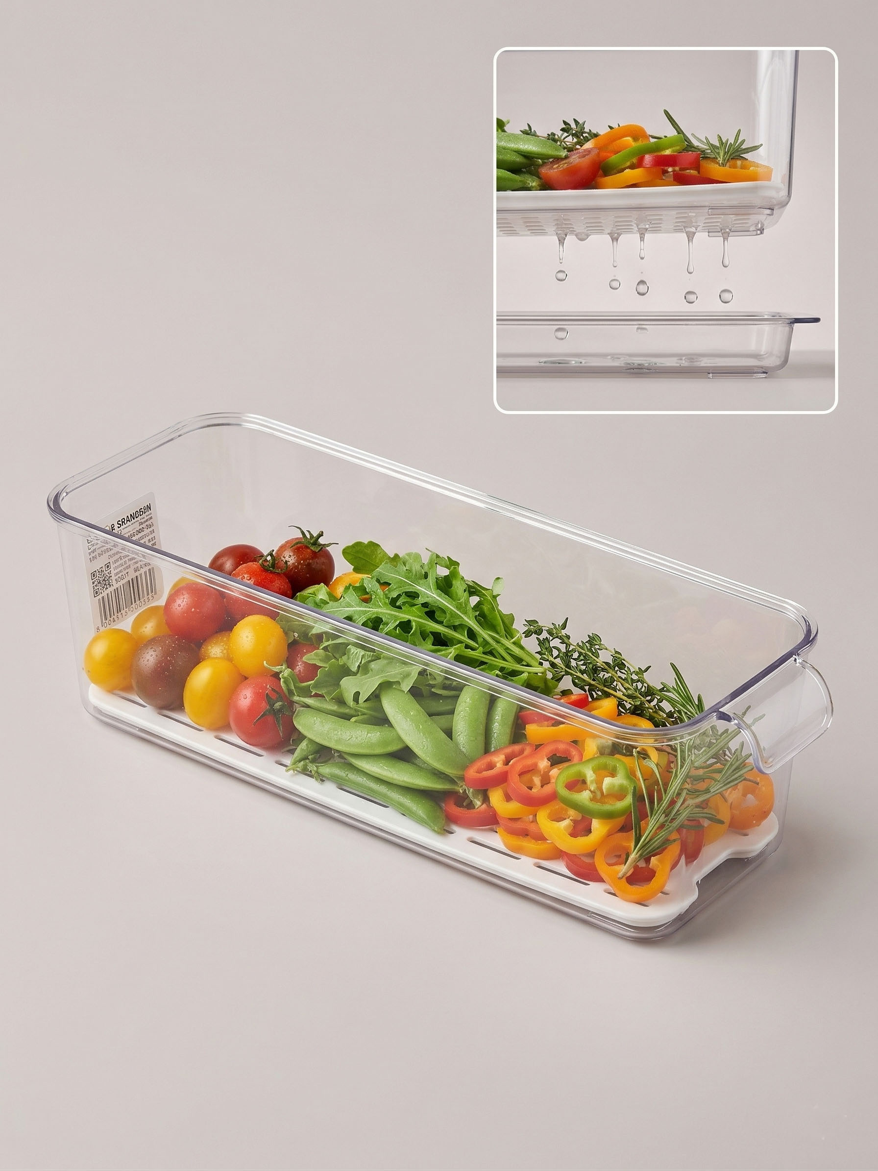 Контейнер-органайзер для холодильника (Дренажный), модель X-RC1G