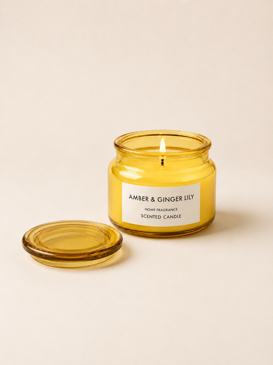 Ароматическая свеча Amber & Ginger Lily, янтарная, модель X-CND9-C