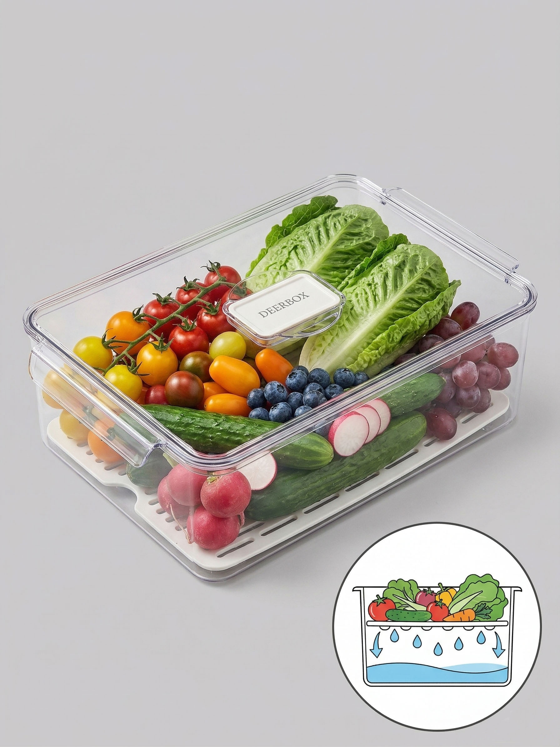 Контейнер-органайзер для холодильника (Дренажный) , модель X-RC1E