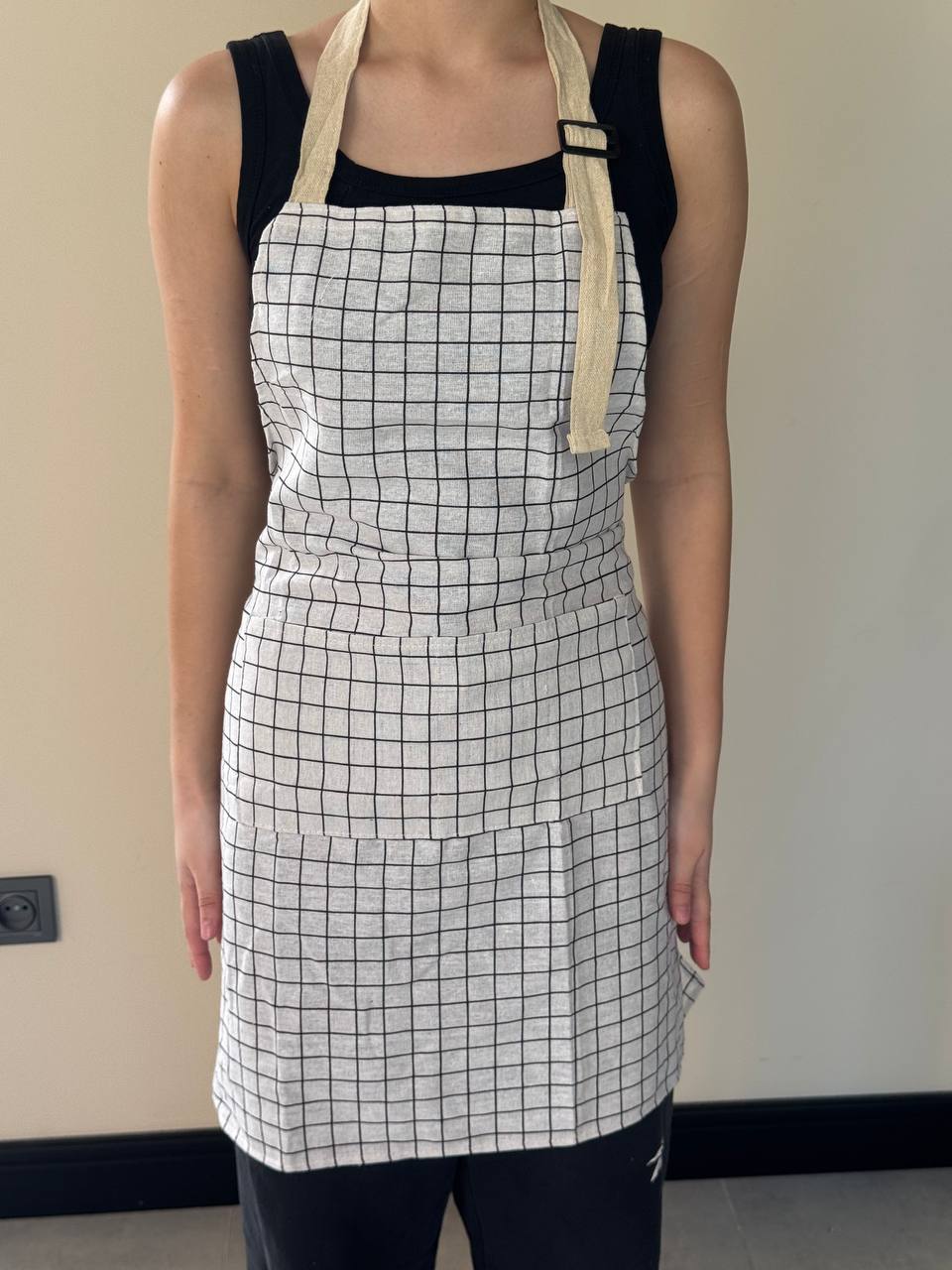 Стильный кухонный фартук в клетку,  модель X-APR1