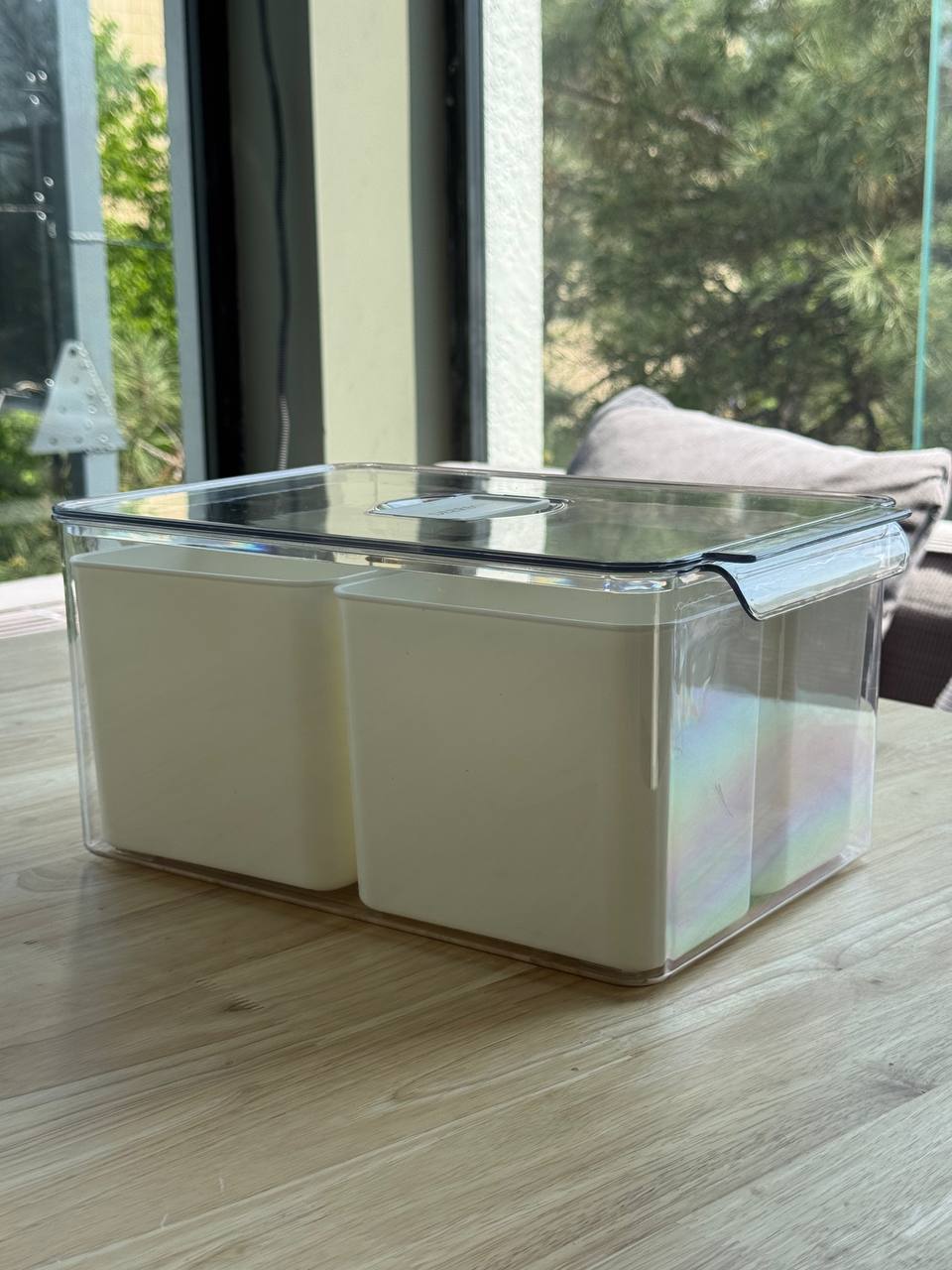 Контейнер-органайзер для холодильника с разделителями (4 секции) , модель X-RC3