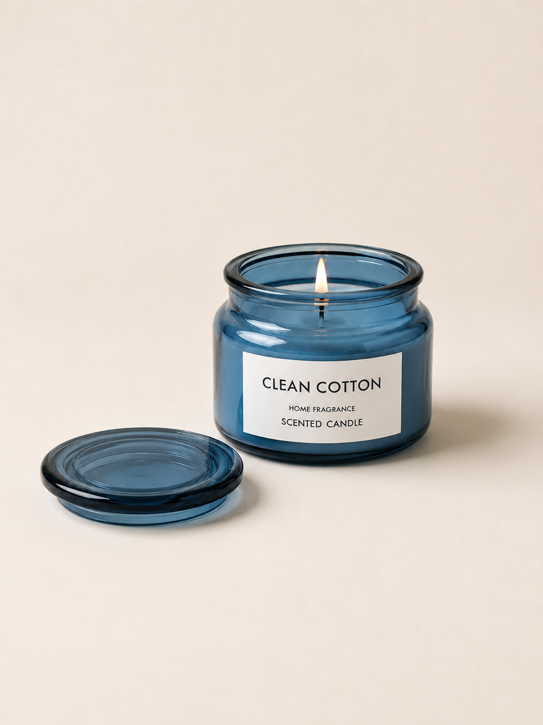Ароматическая свеча Clean Cotton, синяя, модель X-CND9-B