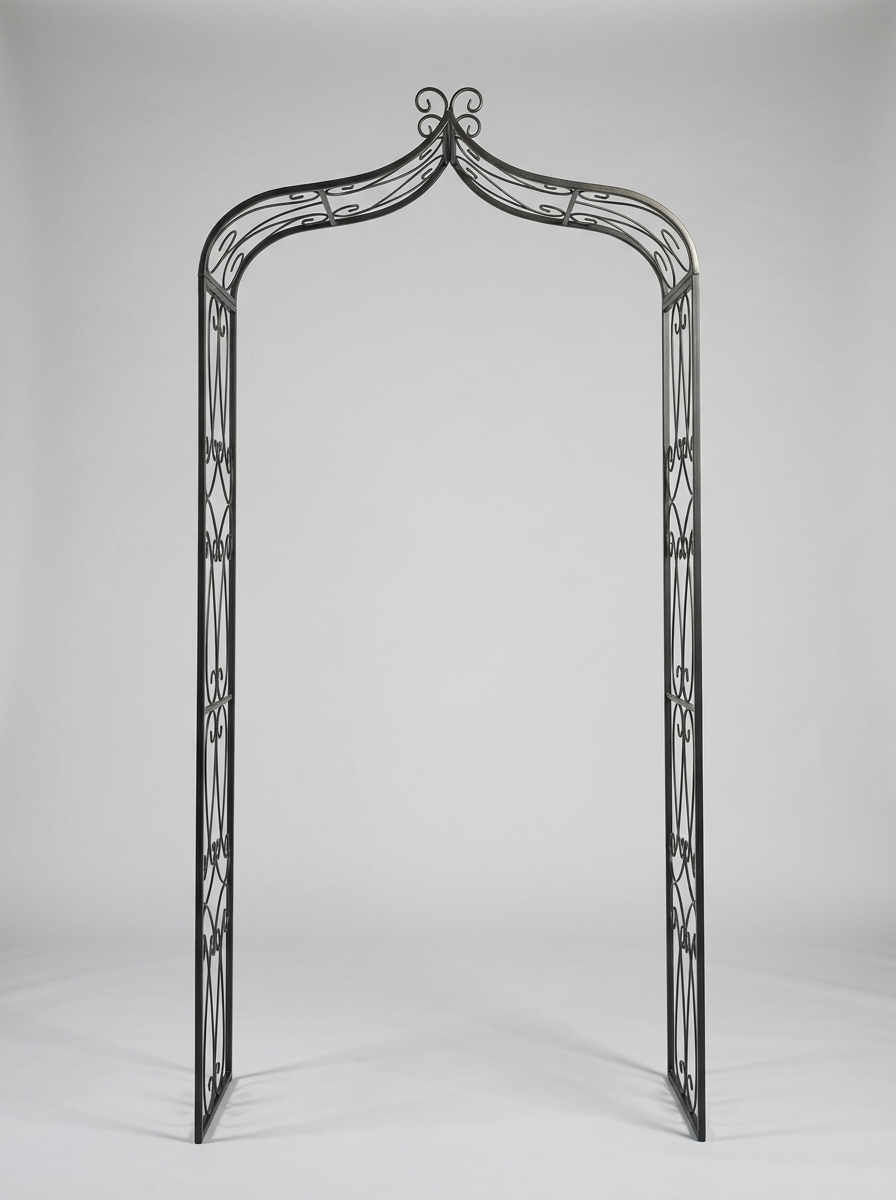 Narrow garden arch, metal, 100 × 35 × 215 cm, model X-GRM9