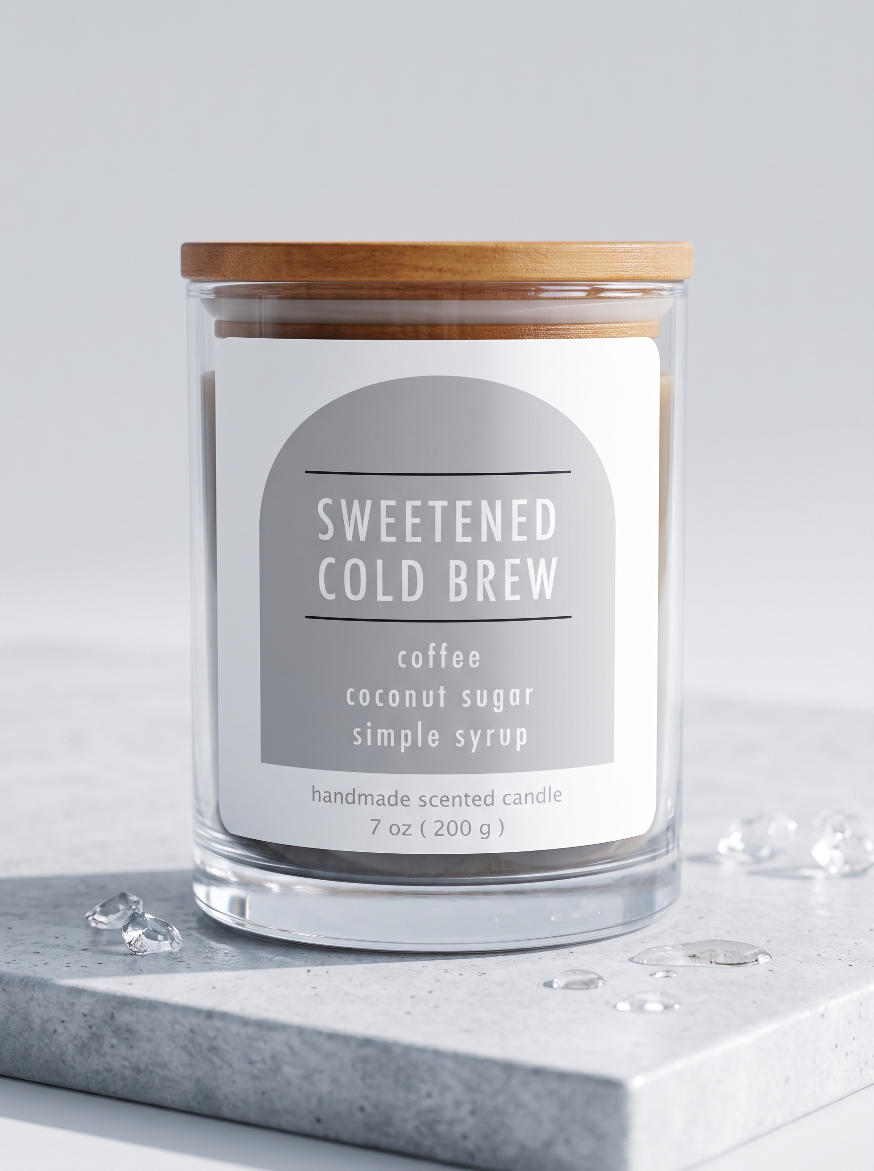 Ароматическая свеча «Sweetened Cold Brew», 200 г., модель X-CND12B