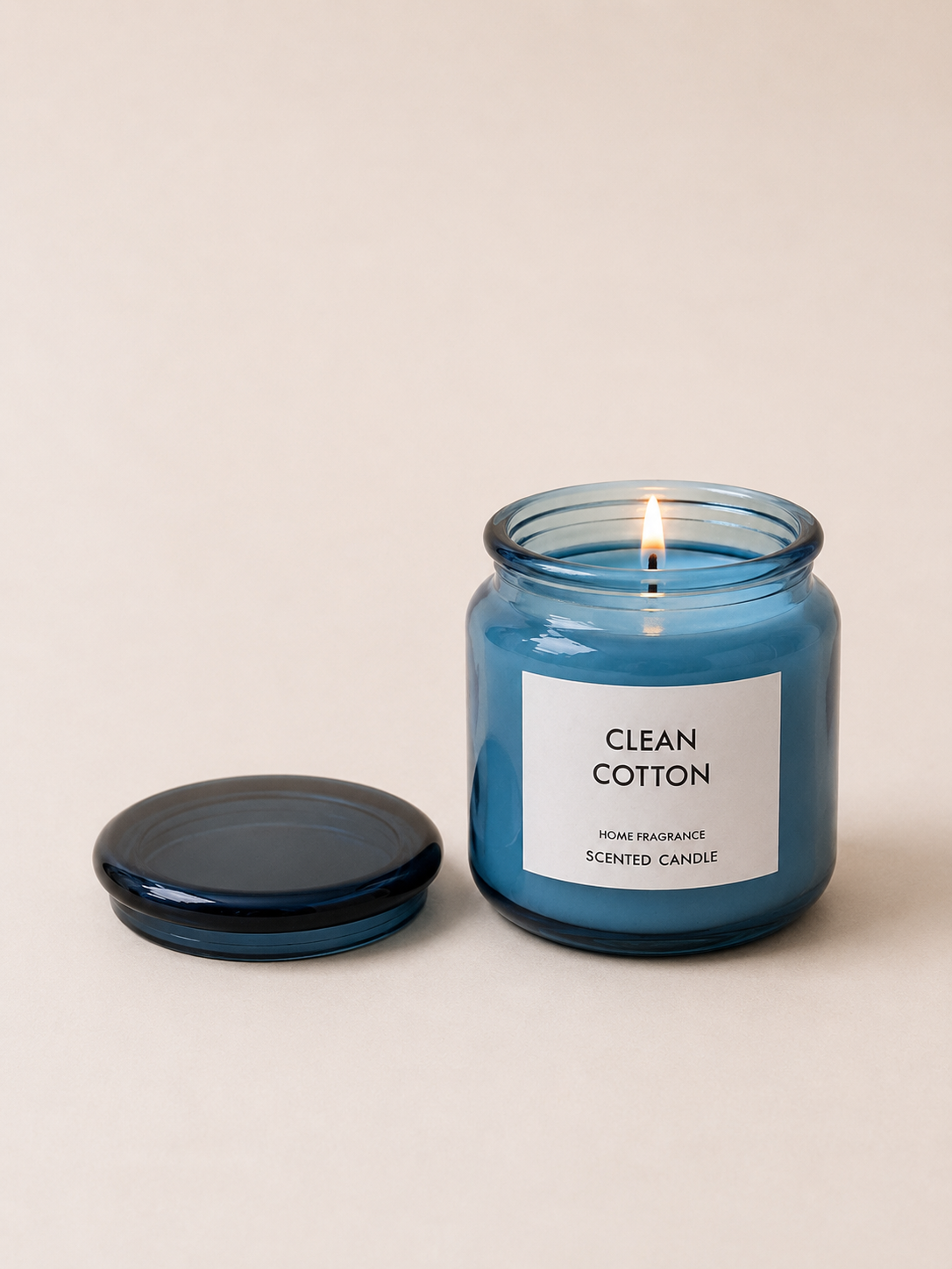 Ароматическая свеча Clean Cotton, синяя, модель X-CND8-B