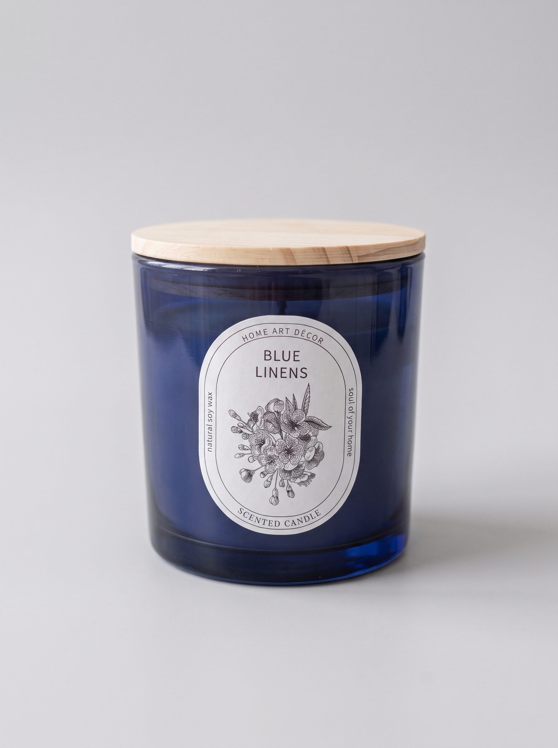 Ароматическая свеча «Blue Linens», соевый воск. Модель X-CND13C