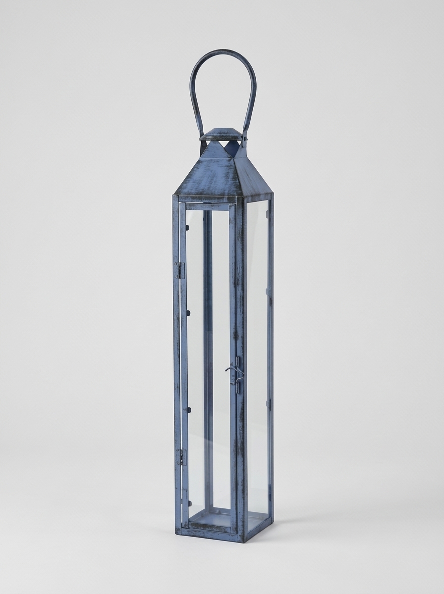 Garden lantern-candle holder, metal, 11 × 11 × 60–71.5 cm, model X-GRM12