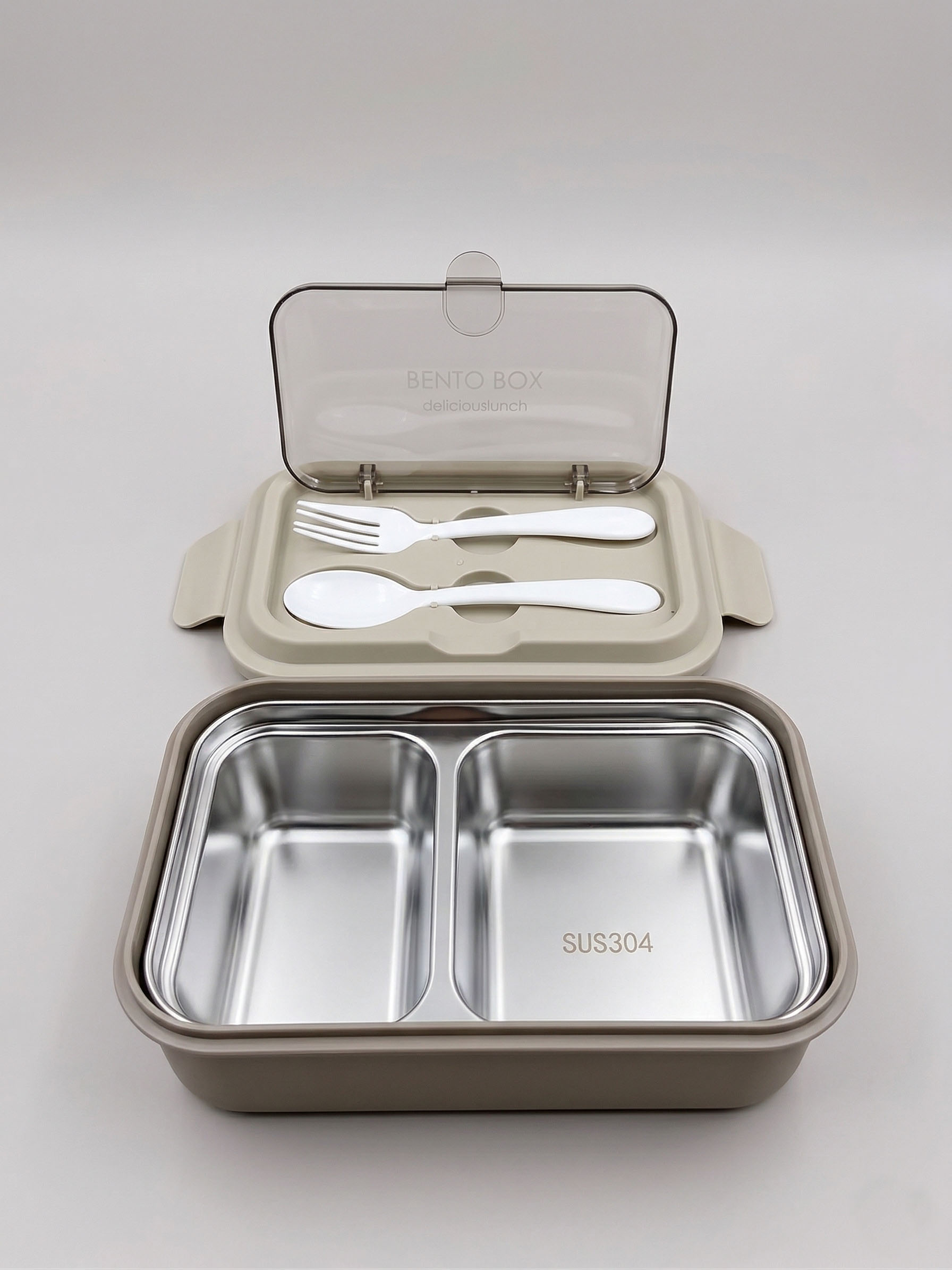 Ланч бокс двух секционный с основой из нержавеющей стали, модель X-RC8