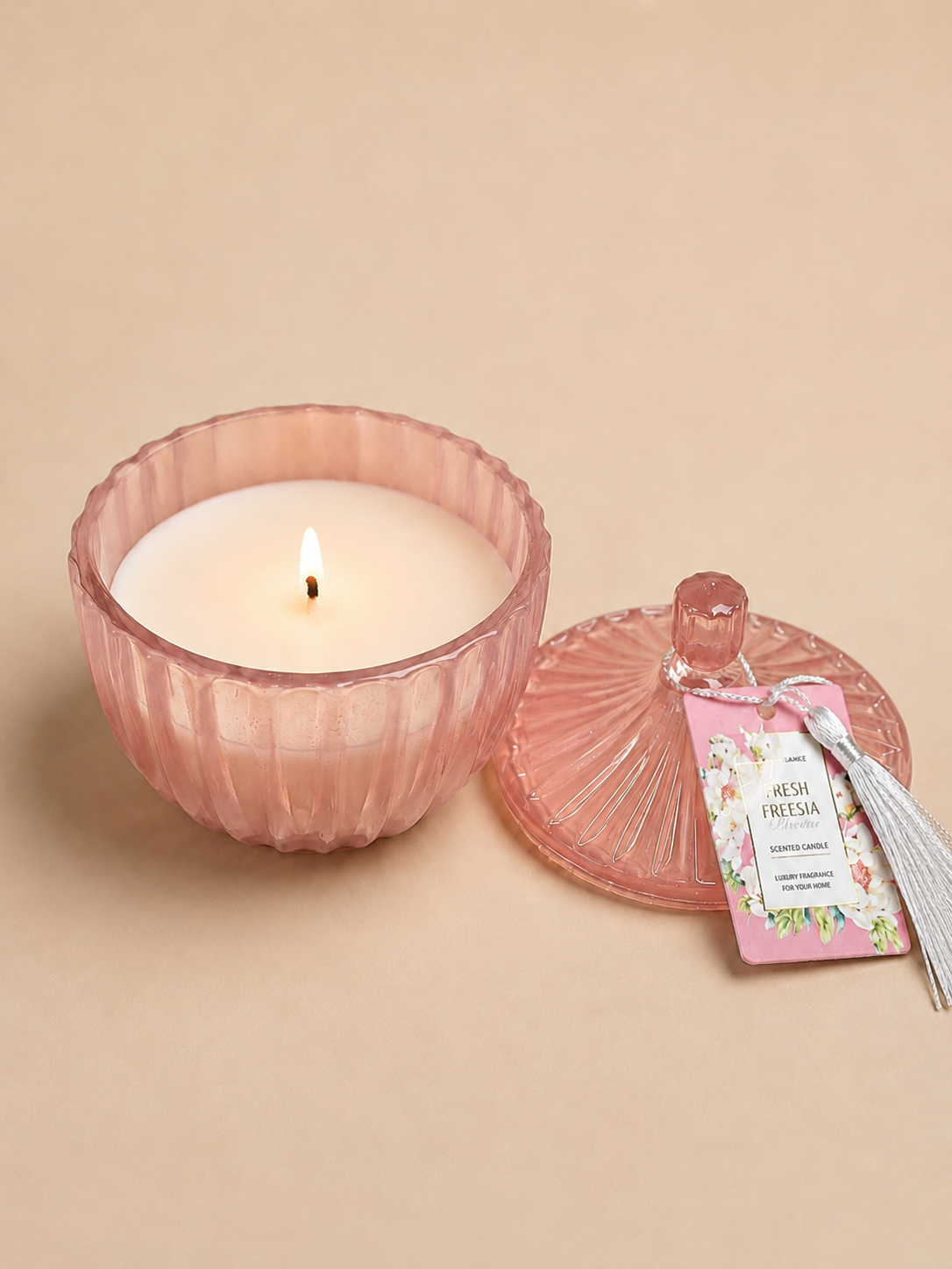 Ароматическая свеча Fresh Freesia Aroma, розовая, модель X-CND6-B