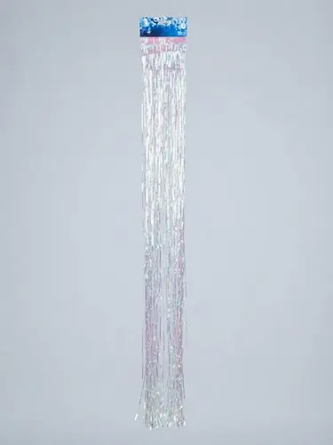 Kumush-kamalak rang yangi yil yomg'irchasi, 25 × 100 sm