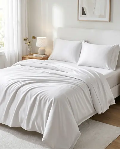 TENCEL™ Lyocell to'shak to'plami, Yevro, 4 dona, oq