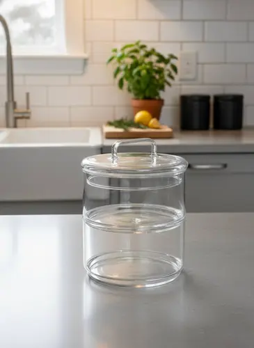 Two-Compartment Glass Storage Jar X-SP23