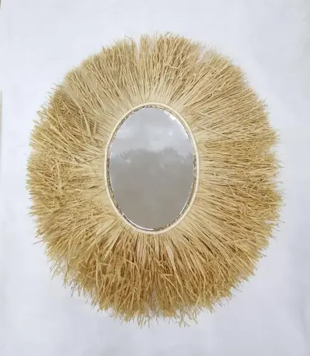Mini tropical mirror with woven pattern, MIRR3 model