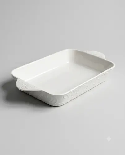 Issiqqa chidamli chinni pishirish idishi, uslubli cheti bilan, 29smx20x5.5sm, model X-CB2L