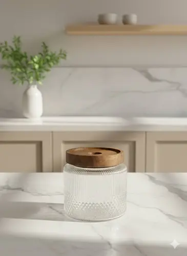 Glass Jar with Wooden Lid (340 ml) X-GL9C