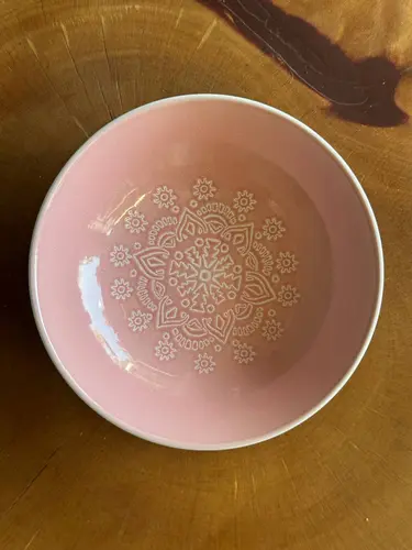 Etnik naqshli chuqur keramik tarelka (21 sm) X-MPL43C