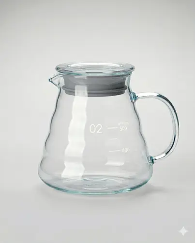 Shisha choynak 500 ml, silikonli shisha qopqoq va ushlagichli, model X-GL32