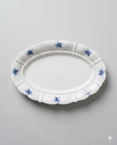 Keramik oval likopcha «Moviy provans» 24sm x 15sm, model X-CPL10С
