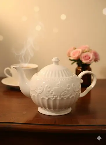Vintage Style Ceramic Teapot 20cm