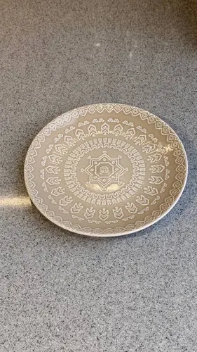 Keramik likopcha, etnik naqshli (20sm) X-MPL41A