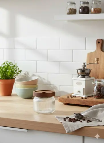 Glass Jar with Wood Lid (300 ml) X-GL9D