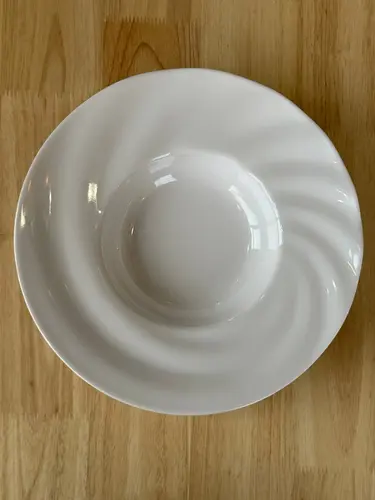 Melamin chuqur oq tovoq, 10,5 dyuym (25 sm), H-MPL1
