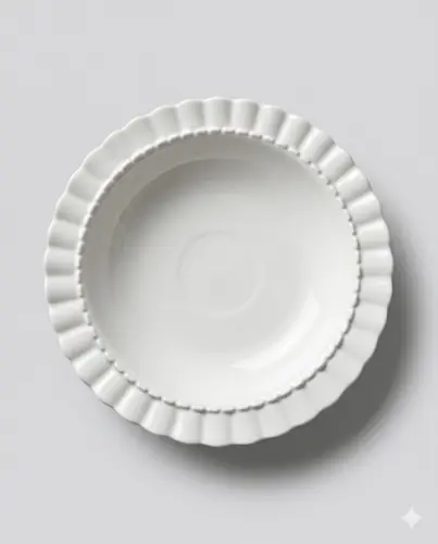 «Lotos» chinni chuqur likopcha to'lqinsimon chekka ega, 23x4.5sm, model X-CPL4C