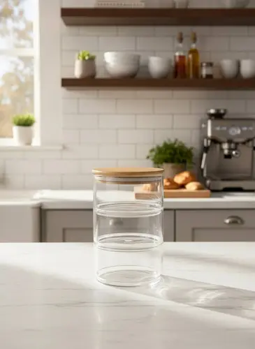 Three-Compartment Glass Storage Jar X-SP24