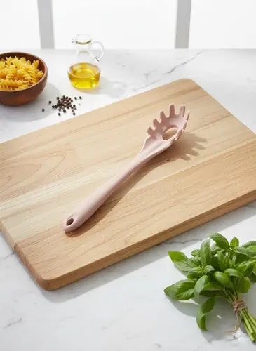 Pushti makaron va spagetti qoshig'i, oziq-ovqat silikonidan X-KS25