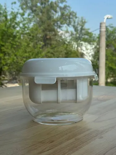 Idish uchun qopqoqli filtri va tortib turuvchi dizayni bilan yogurt va tvorog uchun press-filtr, model X-RC7