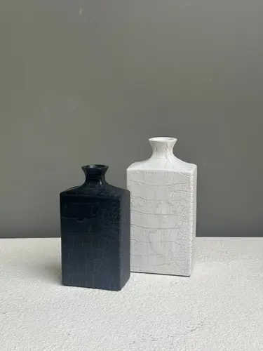 Croc Leather dekorativ vazalari (B modeli) X-VASE9B