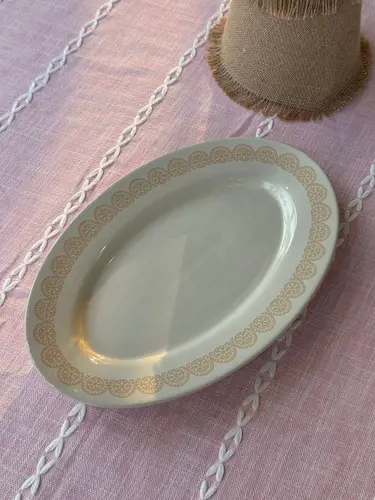 Naqshli oval keramik lagan MPL82A